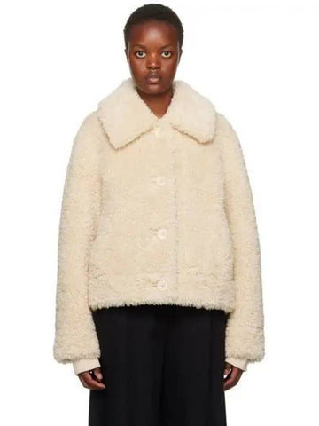 Beige Melina Fake Shearling Jacket 232321F063022 270606 1149550 - STAND STUDIO - BALAAN 1