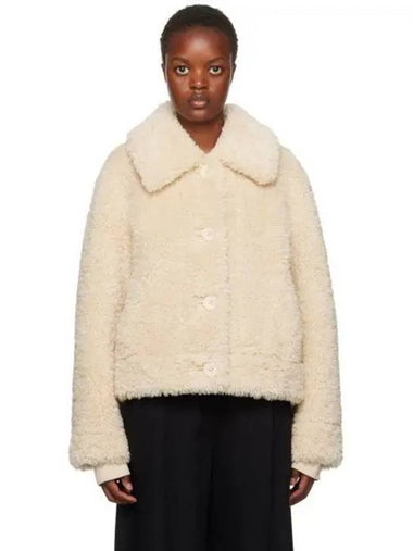 Beige Melina Fake Shearling Jacket 232321F063022 270606 1149550 - STAND STUDIO - BALAAN 1