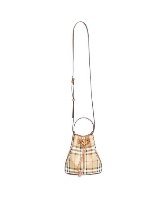 Check Bucket Bag Beige - BURBERRY - BALAAN 1