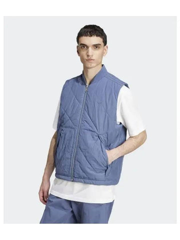 Nylon Quilted Vest Blue - ADIDAS - BALAAN 1