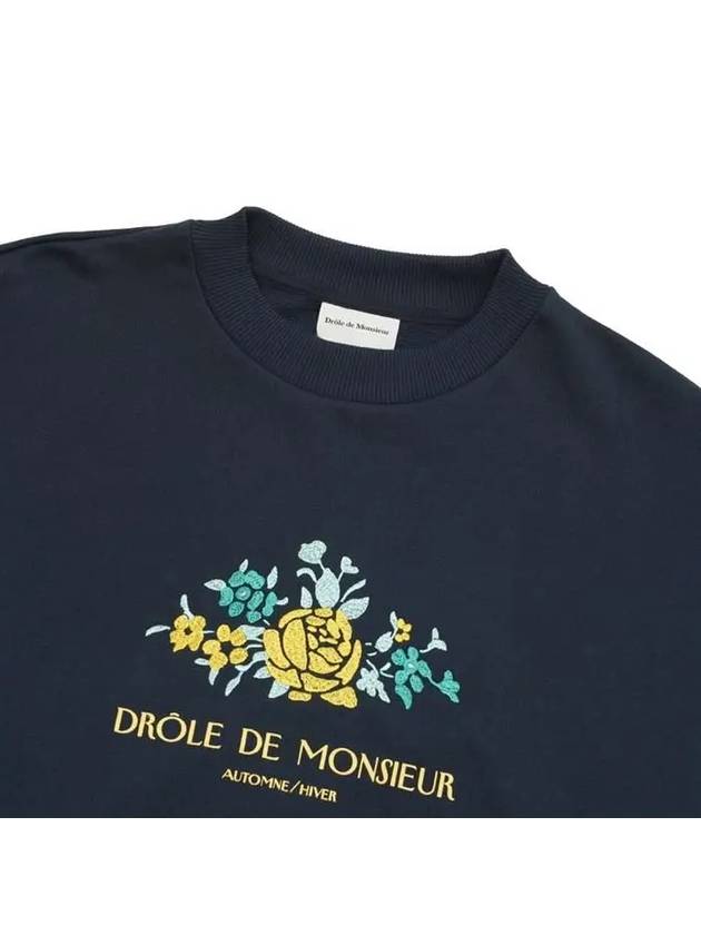 Drold Monsieur Fleur Sweatshirt SW107 CO001 NY - DROLE DE MONSIEUR - BALAAN 3