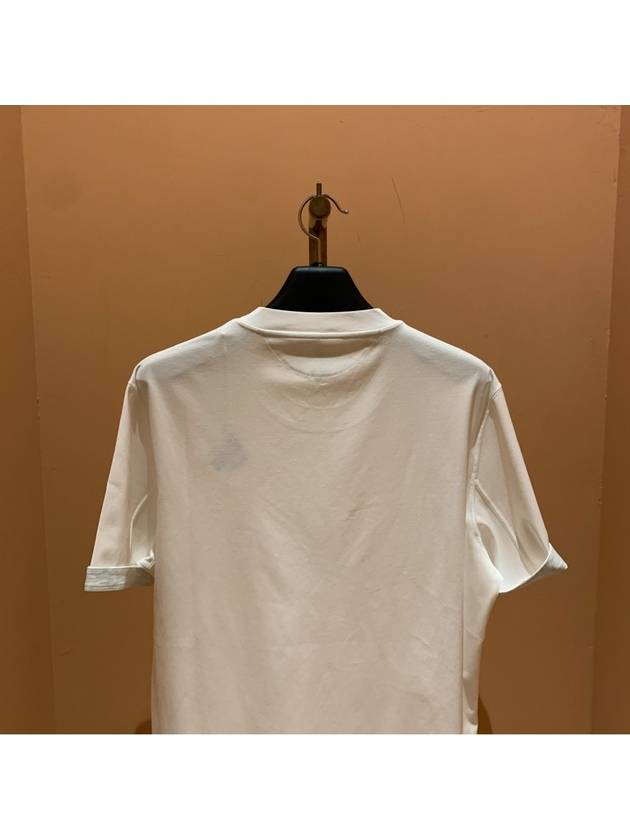 Slim Fit Logo Short Sleeve T-Shirt White - BRUNELLO CUCINELLI - BALAAN 6