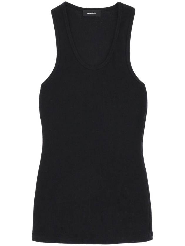 ribbed sleeveless top with - WARDROBE.NYC - BALAAN 1