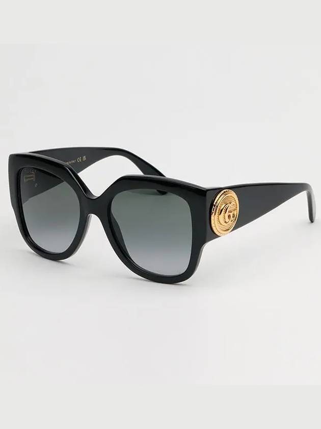 Logo Decorated Square Frame Sunglasses Black - GUCCI - BALAAN 5