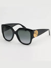 Logo Decorated Square Frame Sunglasses Black - GUCCI - BALAAN 9