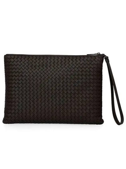 Intrecciato Strap Clutch Bag Brown - BOTTEGA VENETA - BALAAN 2