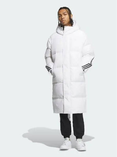 Long down jacket men s original white IU4832 554996 - ADIDAS - BALAAN 1