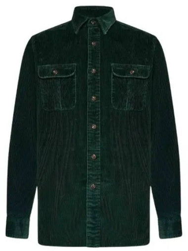 Classic fit suede patch corduroy shirt 710950424001 - POLO RALPH LAUREN - BALAAN 1