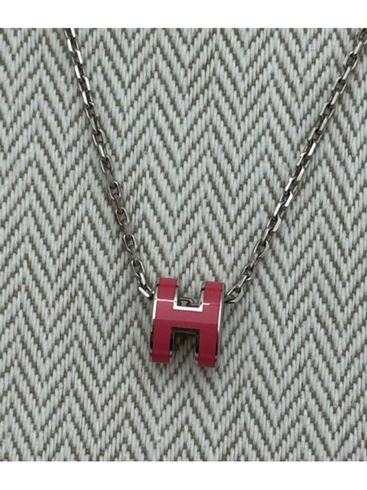 Mini Pop H Pendant Necklace Rose Tropic - HERMES - BALAAN 2