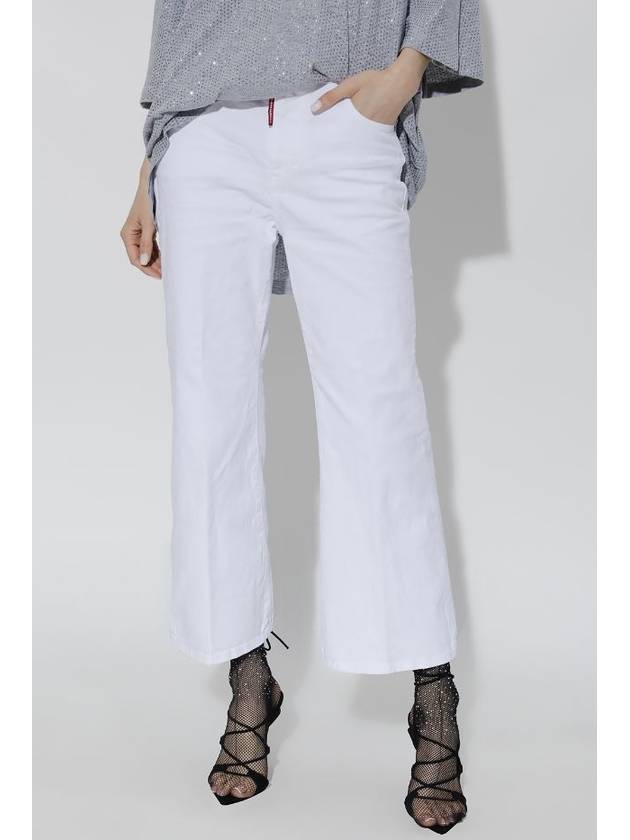 Crop Wide Jeans White - DSQUARED2 - BALAAN 2