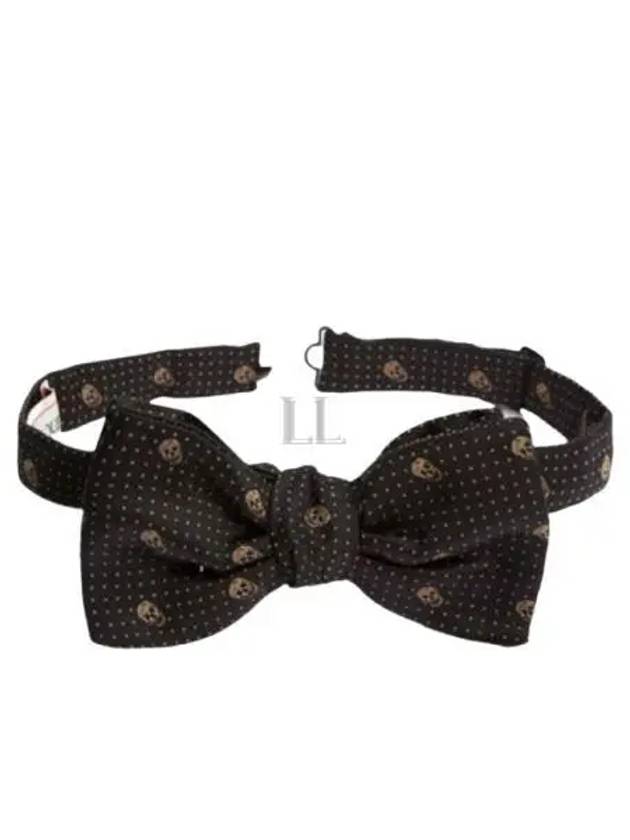 Men's Skull  Silk Bow Tie Black - ALEXANDER MCQUEEN - BALAAN 2