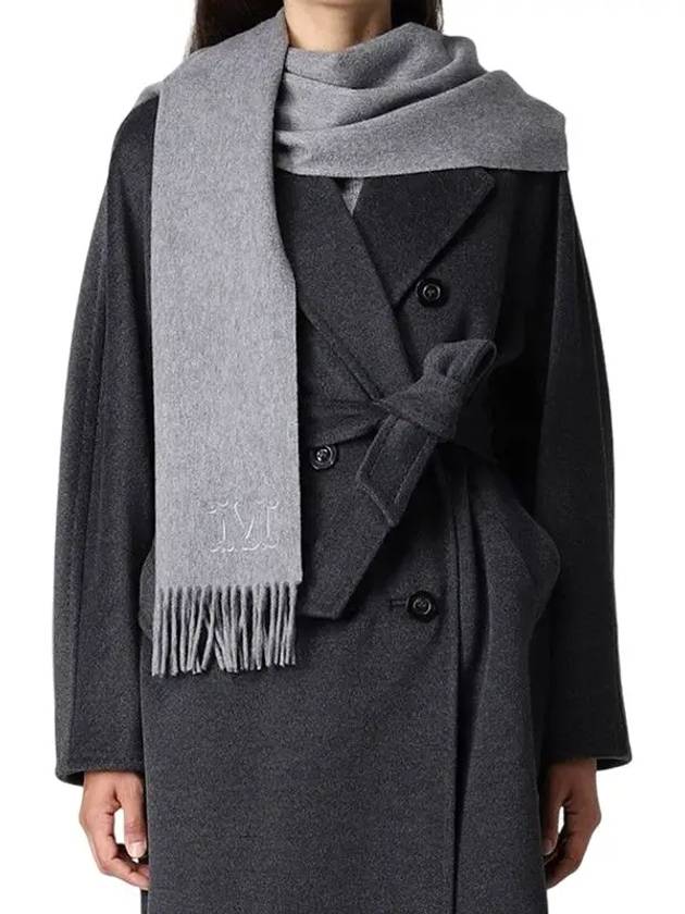 Wes Dahlia cashmere scarf muffler light gray WSDALIA 009 - MAX MARA - BALAAN 3