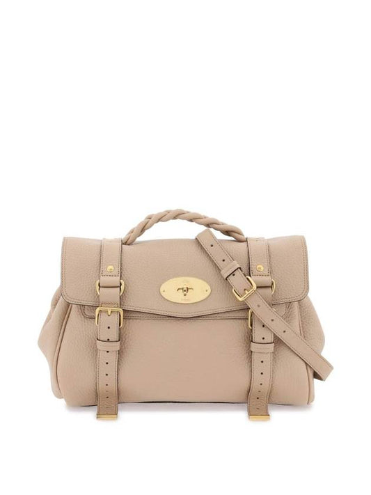 Alexa Medium Heavy Grain Tote Bag Beige - MULBERRY - BALAAN 1