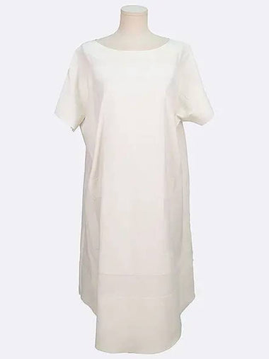 Ivory color women s short sleeved dress size 2 - ISSEY MIYAKE - BALAAN 1