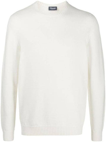 Crew Neck Wool Knit Top Ivory - DRUMOHR - BALAAN 1