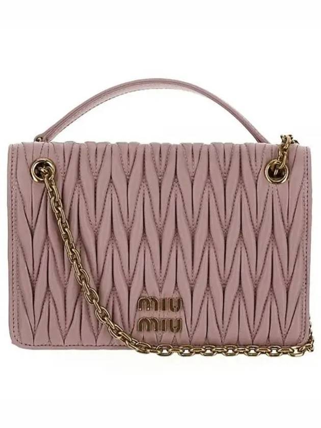 Matelasse Nappa Leather Mini Shoulder Bag Pink - MIU MIU - BALAAN 1