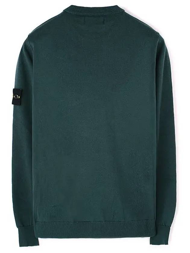 Logo Patch Knit Top Dark Green - STONE ISLAND - BALAAN 3