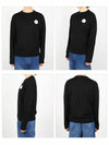 Oly Flower Fox Patch Pullover Wool Knit Top Black - MAISON KITSUNE - BALAAN 3