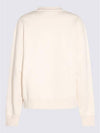 Front Logo Cotton Sweatshirt Beige - JIL SANDER - BALAAN 6