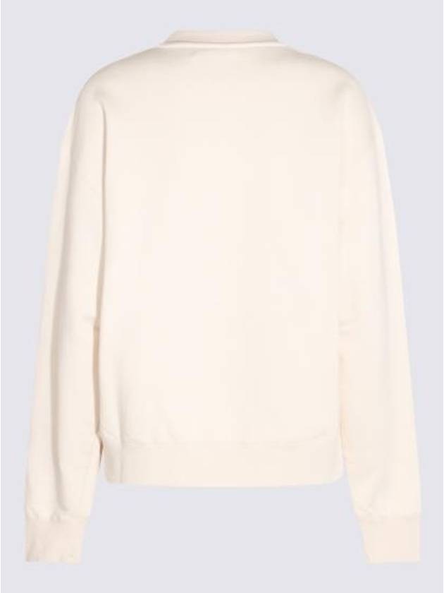 Front Logo Cotton Sweatshirt Beige - JIL SANDER - BALAAN 6