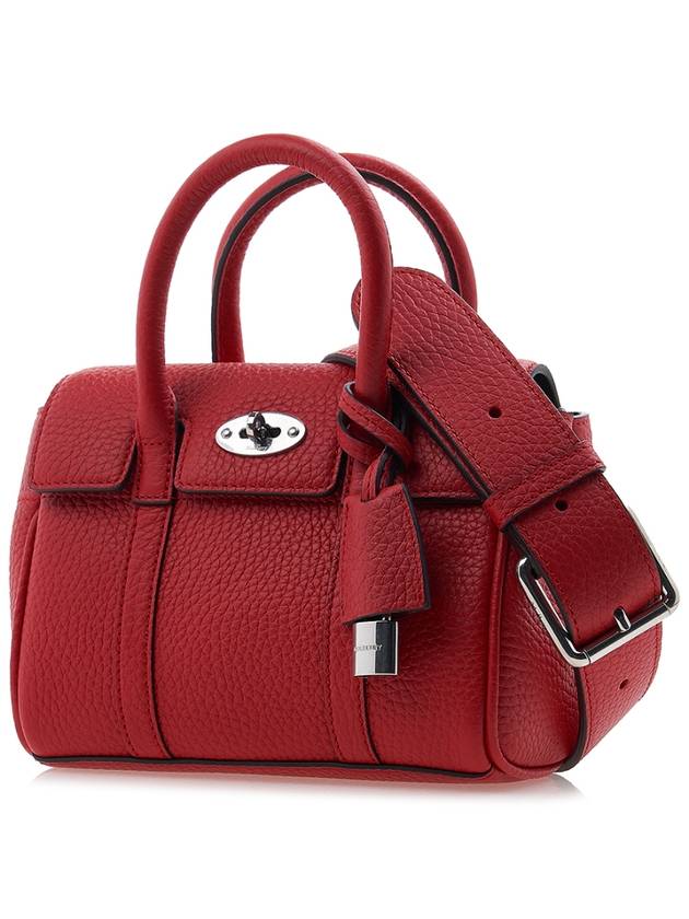 Bayswater Mini Heavy Grain Shoulder Bag Red - MULBERRY - BALAAN 3