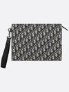 A5 Triangle Pouch Beige Black Dior Oblique Jacquard 2ESCA483YKY H27E - DIOR - BALAAN 1