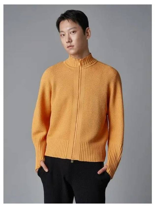 Rustic knit zip up spring fall cardigan orange domestic product GM0023122845039 - ISSEY MIYAKE - BALAAN 1