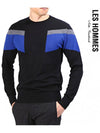 Men's Round Neck Wool Knit Top Black - LES HOMMES - BALAAN 2