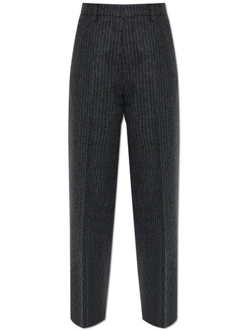 Ami Alexandre Mattiussi Trousers With Striped Pattern, Women's, Grey - AMI - BALAAN 1