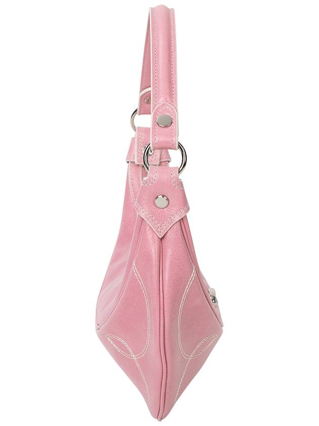 Western Hobo Shoulder Bag Pink Cracked - COTESSI - BALAAN 4