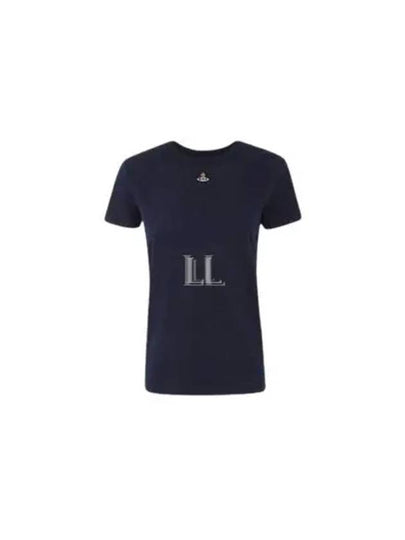 Embroided ORB Peru Short Sleeve T-Shirt Navy - VIVIENNE WESTWOOD - BALAAN 2