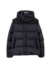 Detachable Sleeve Hooded Short Padding Navy - BURBERRY - BALAAN 3