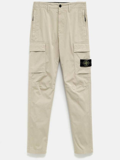 Supima Cotton Twill Stretch TC Straight Pants Beige - STONE ISLAND - BALAAN 2