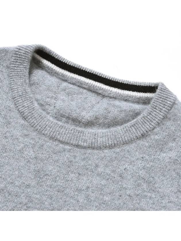 Golf Wear Cashmere Sweater WB21FAWN01GR Gray - WHITEBALL - BALAAN 4