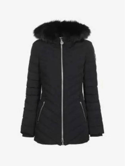 Women's Roselawn Hooded Fur Padding Black - MOOSE KNUCKLES - BALAAN 2