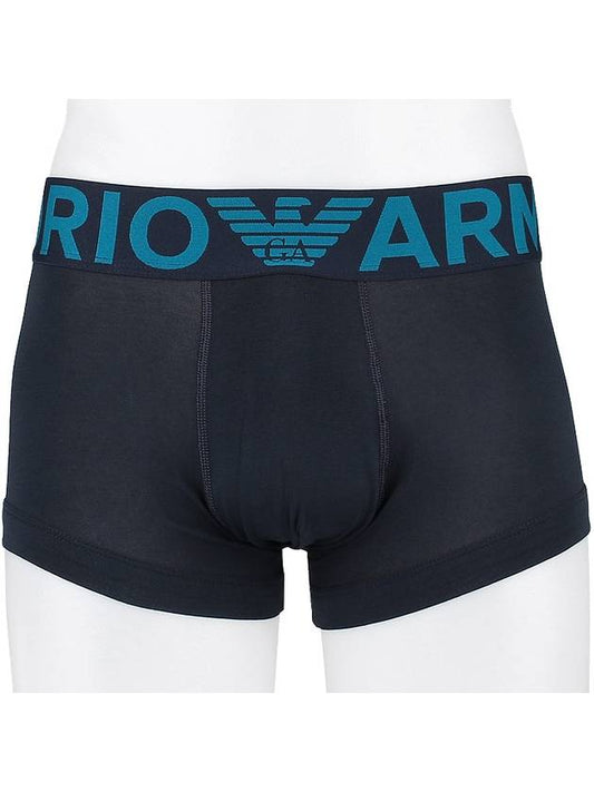 Men's Logo Trunk Briefs Navy - EMPORIO ARMANI - BALAAN 2