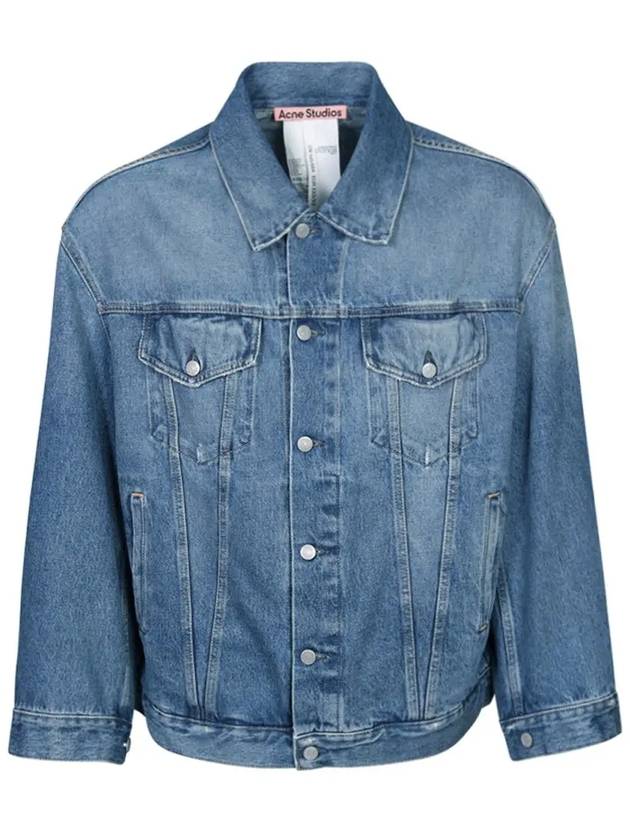 Oversized Denim Jacket Mid Blue - ACNE STUDIOS - BALAAN 3