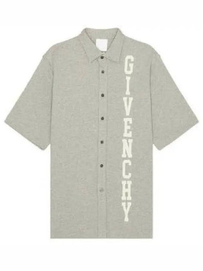 College Cotton Short Sleeve Shirt Grey - GIVENCHY - BALAAN 2