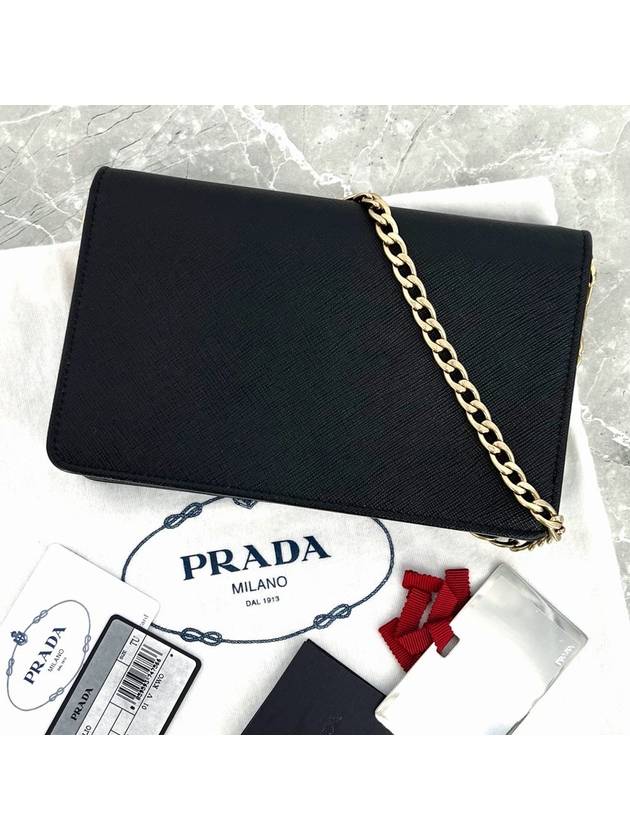 Saffiano black logo cross bag 1BP012 - PRADA - BALAAN 3