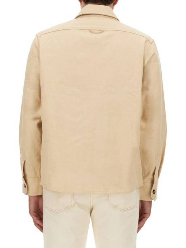 Basile Brodée Poitrine Overshirt Jacket Powder - A.P.C. - BALAAN 4