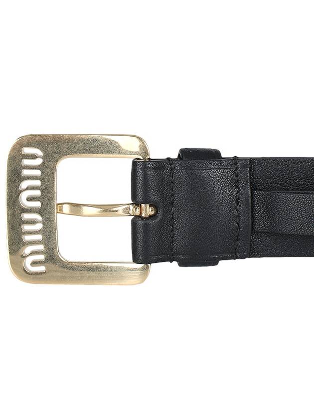 Nappa Leather Belt Black - MIU MIU - BALAAN 7