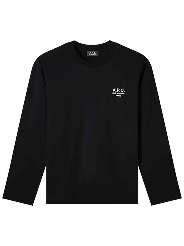 Men's Oliver Logo Long Sleeve T-Shirt Black - A.P.C. - BALAAN 2