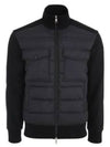 Logo Knit Padded Cardigan Black - MONCLER - BALAAN 2