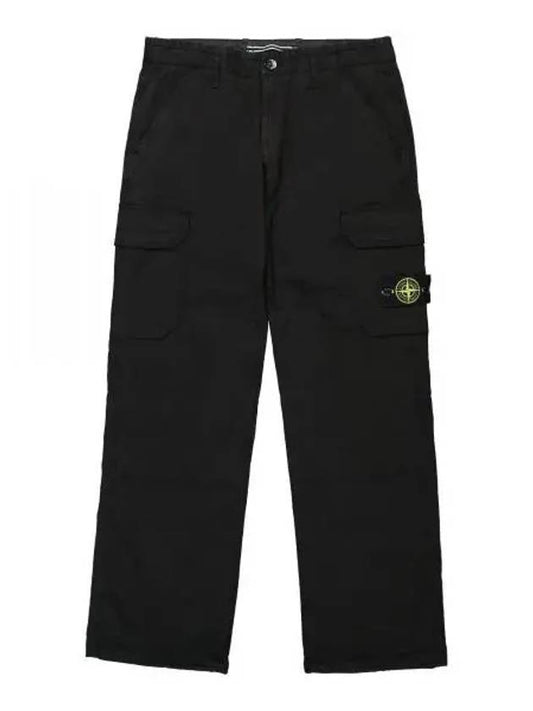 Pantaloni Comfort Fit Cargo Straight Pants Black - STONE ISLAND - BALAAN 2