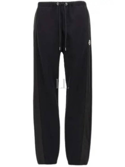 Drawstring Fleece Track Pants Black - MONCLER - BALAAN 2