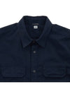 Gabardine Long Sleeve Shirt Navy - CP COMPANY - BALAAN 4