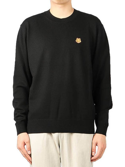 Tiger Logo Wool Knit Top Black - KENZO - BALAAN 2