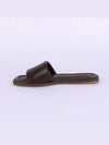 Women's Monili Leather Slides Brown MZIZC2150 TZLIZ C8279 - BRUNELLO CUCINELLI - BALAAN 3