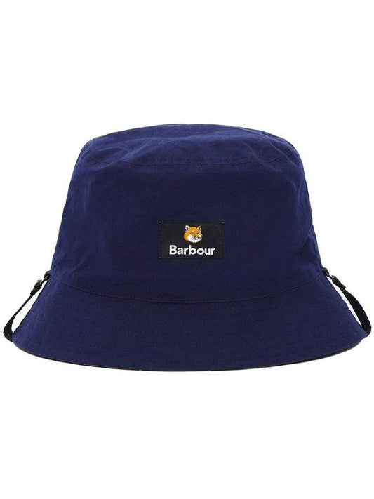 Cotton Reversible Bucket Hat Navy - BARBOUR - BALAAN 1