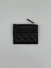 Gold logo caviar card wallet black - CHANEL - BALAAN 4